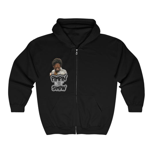 Blk Greatness Zip Hooded Sweatshirt