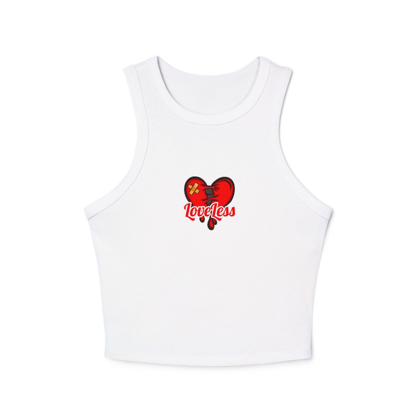 LoveLess Women's Micro Rib Racer Tank Top