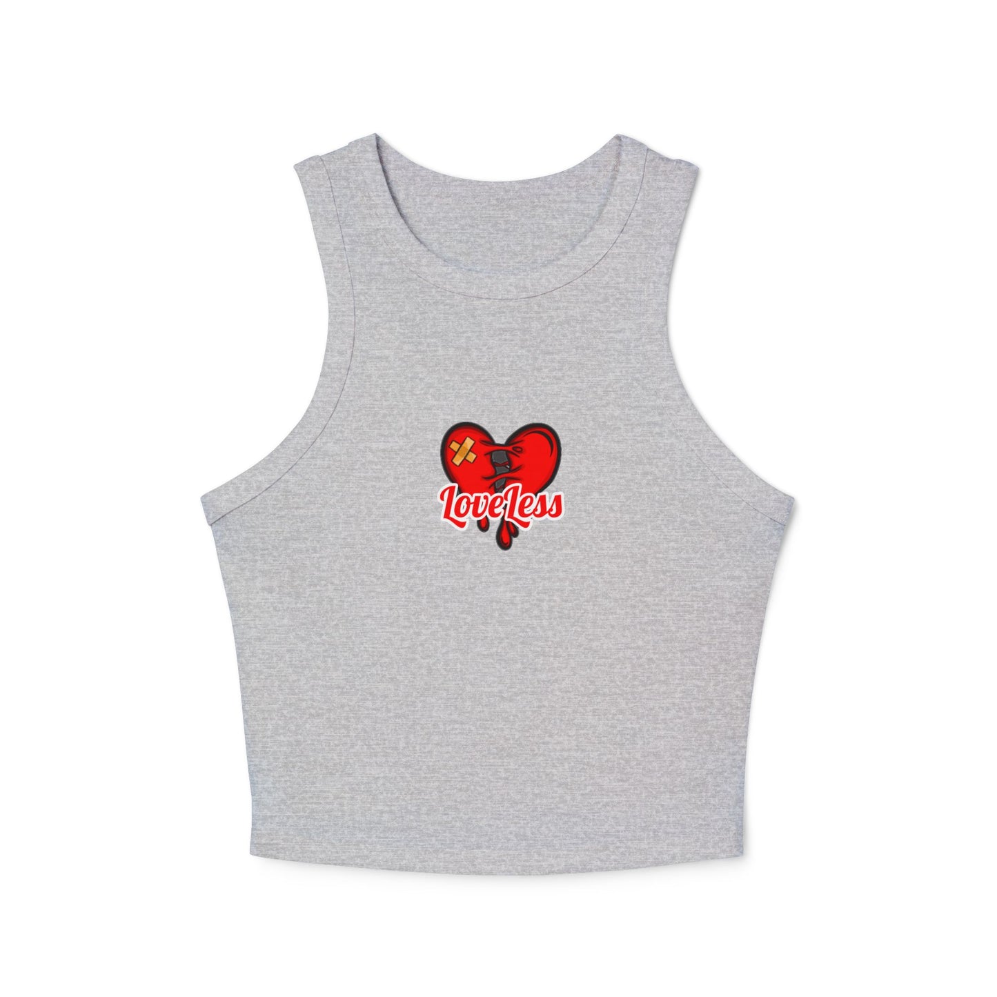 LoveLess Women's Micro Rib Racer Tank Top