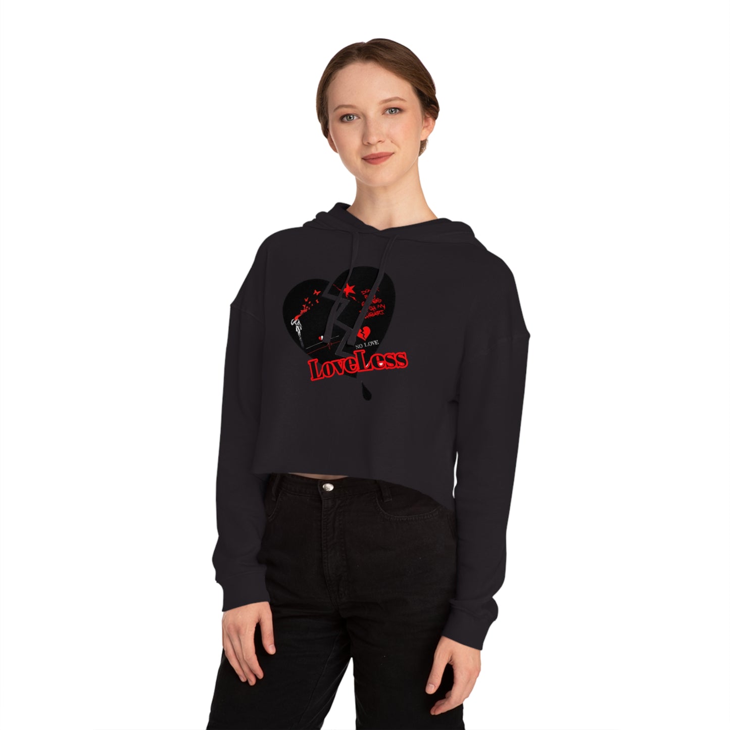 LoveLess Women’s Cropped Hooded Sweatshirt