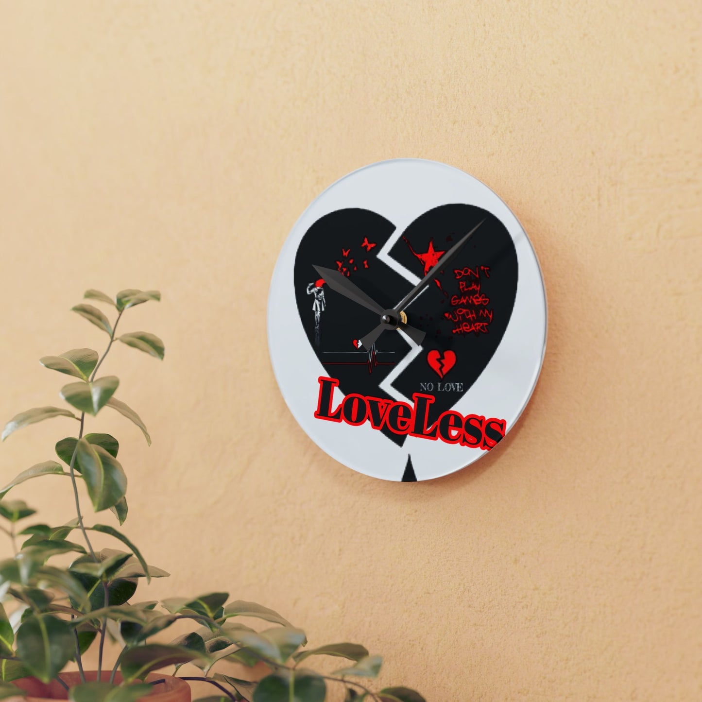 LoveLess Acrylic Wall Clock